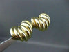 ESTATE LARGE 14K YELLOW GOLD LOVE HEART SEA SHELL DESIGN EARRINGS AMAZING #22546