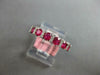 .96CT DIAMOND & AAA RUBY 14KT WHITE GOLD 3D 7 STONE CHANNEL ANNIVERSARY RING