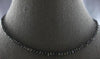 ESTATE 26.0CT BLACK DIAMOND 14KT WHITE GOLD ETERNITY TENNIS LOVE NECKLACE #27788