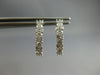 .65CT DIAMOND 14KT WHITE GOLD 3D CLASSIC OVAL HUGGIE LEVERBACK HANGING EARRINGS