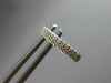 ESTATE .15CT DIAMOND 14KT WHITE GOLD 2 ROW SQUARE ROUND HUGGIE HANGING EARRINGS