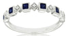 .42CT DIAMOND & AAA SAPPHIRE 14K WHITE GOLD 3D ROUND & PRINCESS ANNIVERSARY RING
