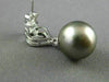 .42CT DIAMOND & AAA TAHITIAN PEARL 18K WHITE GOLD OPEN FILIGREE HANGING EARRINGS