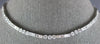 ESTATE 12.50CT DIAMOND PLATINUM ROUND & BAGUETTE FILIGREE LOVE TENNIS NECKLACE
