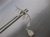 .90CT DIAMOND 14KT WHITE GOLD 3D ROUND & PEAR SHAPE MULTI LEAF HANGING EARRINGS