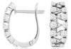 .84CT DIAMOND 14KT WHITE GOLD ROUND PEAR SHAPE OVAL LEVERBACK HANGING EARRINGS