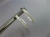 ESTATE 1.47CT DIAMOND 14KT WHITE GOLD 3D 2.5MM INSIDE OUT HOOP HANGING EARRINGS