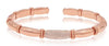 ESTATE .53CT DIAMOND 14KT ROSE GOLD 3D FLEXIBLE BAMBOO CUFF BRACELET