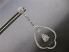 ESTATE LARGE 1.49CT DIAMOND 14KT WHITE GOLD CLUSTER CHANDELIER HANGING EARRINGS
