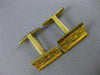 ESTATE 18KT YELLOW GOLD 3D CLASSIC RECTANGULAR DIAMOND CUT CUFF LINKS