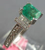 2.48CT DIAMOND & AAA EMERALD 18KT WHITE GOLD BAGUETTE & PRINCESS ENGAGEMENT RING