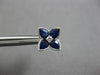 1.79CT DIAMOND & AAA SAPPHIRE 14KT WHITE GOLD ROUND & PEAR SHAPE STUD EARRINGS