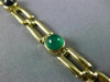 ESTATE 2.80CT AAA SAPPHIRE EMERALD & AMETHYST 14KT YELLOW GOLD BRACELET