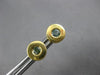 .38CT BLUE DIAMOND 18KT YELLOW GOLD SOLITAIRE BEZEL ETOILE ROUND STUD EARRINGS