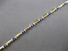 ELEGANT 2.5CT DIA & AAA TANZANITE BRACELET 14K TWO TONE GOLD 3D PRINCESS & ROUND