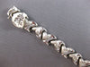 ESTATE WIDE 14KT WHITE GOLD 3D MATTE AND SHINY MULTI HEART LOVE BRACELET