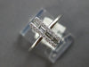 ESTATE .21CT DIAMOND 14KT WHITE GOLD 3D CLASSIC ROUND & BAGUETTE BAR FUN RING