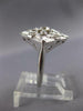 ANTQIUE LARGE .20CT OLD MINE DIAMOND 14KT WHITE GOLD 3D GEOMETRICAL RING #27360