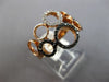 ESTATE WIDE .31CT WHITE & BLACK DIAMOND 14K ROSE GOLD 3D MULTI CIRCULAR FUN RING