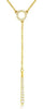 .16CT DIAMOND 14KT YELLOW GOLD 3D CIRCLE OF LIFE GRADUATING BAR LARIAT NECKLACE