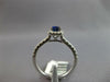 .97CT DIAMOND & AAA SAPPHIRE 18K WHITE GOLD CUSHION & ROUND HALO ENGAGEMENT RING
