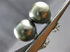 ESTATE EXTRA LARGE AAA TAHITIAN PEARL 14KT WHITE GOLD 3D CLASSIC STUD EARRINGS