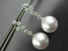 LARGE 1.05CT DIAMOND & AAA SOUTH SEA PEARLS 18KT WHITE GOLD 3D HANGING EARRINGS