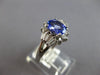 1.42CT DIAMOND & AAA TANZANITE 14K WHITE GOLD 3D OVAL & BAGUETTE ENGAGEMENT RING