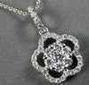 ESTATE .40CT DIAMOND 18KT WHITE GOLD 3D CLUSTER FLOWER FLOATING PENDANT