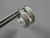 ESTATE .25CT DIAMOND 14KT WHITE GOLD CLASSIC ROUND HUGGIE HOOP HANGING EARRINGS