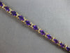 15.90CT DIAMOND & AAA AMETHYST 14KT YELLOW GOLD 3D OVAL & ROUND TENNIS BRACELET