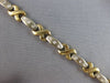 .75CT DIAMOND 14KT 2 TONE GOLD 3D 3 STONE PAST PRESENT FUTURE XO TENNIS BRACELET