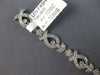 WIDE 2.56CT DIAMOND 14KT WHITE GOLD 3D MULTI LEAF TEAR DROP LOVE TENNIS BRACELET
