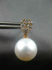 .54CT DIAMOND & AAA SOUTH SEA PEARL 18KT ROSE GOLD 3D TEAR DROP HANGING EARRINGS