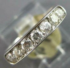 .52CT DIAMOND 14KT WHITE GOLD 3D 7 STONE CHANNEL PAVE WEDDING ANNIVERSARY RING