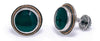 ESTATE AAA GREEN AGATE 18KT YELLOW GOLD & 925 SILVER 3D FILIGREE MEN CUFFLINKS