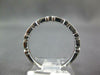 ESTATE .40CT DIAMOND & AAA RUBY 18KT WHITE GOLD SEMI ETERNITY ANNIVERSARY RING