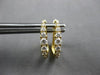 .55CT DIAMOND 18KT YELLOW GOLD ROUND OVAL HUGGIE HOOP LEVERBACK HANGING EARRINGS