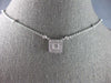 .35CT DIAMOND 14KT WHITE GOLD ROUND & PRINCESS SQUARE BY THE YARD LOVE NECKLACE