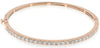 2.10CT DIAMOND 18KT ROSE GOLD ROUND CLASSIC SEMI ETERNITY CUFF BANGLE BRACELET