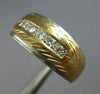 ESTATE WIDE .12CT DIAMOND 14K 2 TONE GOLD ROUND 5 STONE WEDDING ANNIVERSARY RING