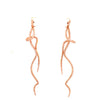 ESTATE LARGE 1.4CT DIAMOND 18KT ROSE GOLD 3D SNAKE FUN HANGING EARRINGS