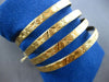 WIDE HANDCRAFTED 18KT YELLOW GOLD MIDDLE EASTERN BANGLE BRACELET SET 28185-28188