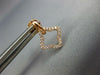 ESTATE .18CT DIAMOND 18K ROSE GOLD 3D OPEN 4 LEAF CLOVER FLOWER HANGING EARRINGS