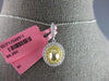 1.51CT WHITE & FANCY YELLOW DIAMOND 18K 2 TONE GOLD 3D OVAL & ROUND HALO PENDANT