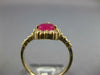ESTATE 1.57CT DIAMOND & AAA RUBY 14K YELLOW GOLD PEAR SHAPE HALO ENGAGEMENT RING