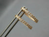 ESTATE .46CT DIAMOND 18KT ROSE GOLD 3D CLASSIC ROUND INSIDE OUT HANGING EARRINGS