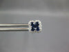 .53CT DIAMOND & AAA SAPPHIRE 18KT WHITE GOLD 4 LEAF CLOVER FLOWER STUD EARRINGS