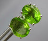 ESTATE 2.80CT AAA PERIDOT 14KT WHITE GOLD 3D CLASSIC OVAL STUD EARRINGS