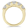 5.0CT DIAMOND 14K YELLOW GOLD ROUND 5 STONE SHARED PRONG LUCIDA ANNIVERSARY RING